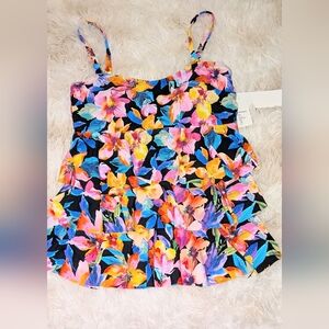 NWT, Leilani, Coconut Cove, Three Tiered, Underwire Tankini Swim Top-Ladies 10